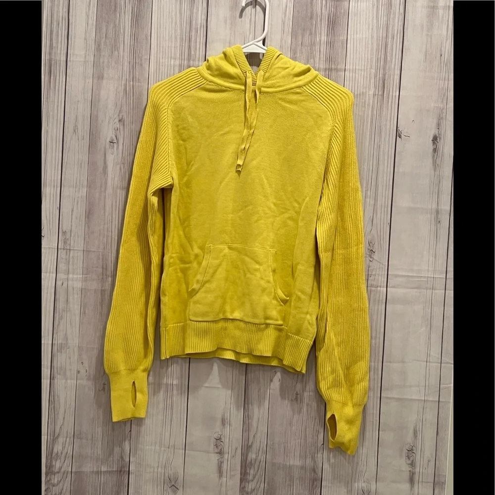 STYLE & CO hoodie sweater/ yellow sunray size M - Picture 5 of 7